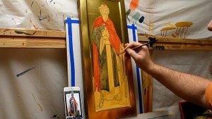 Краски для написания иконы.Мерная икона за день.