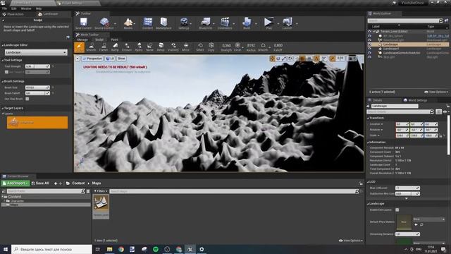 Создаем игру на Unreal Engine №7. Импорт ландшафта из реального мира в unreal engine. Часть 2.