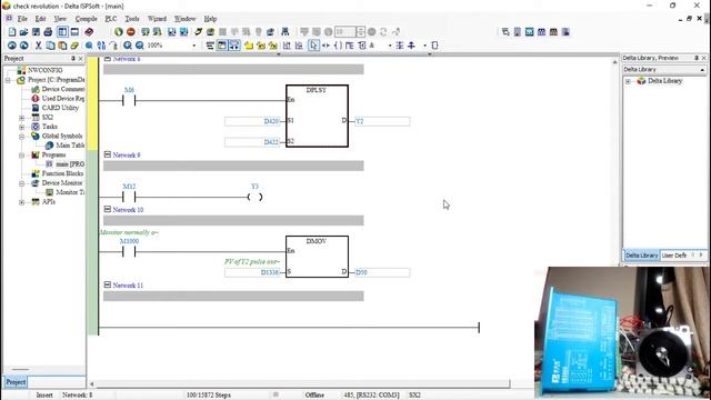 PLSY ,DPLSY ,DELTA PLC STEPPER PROGRAMMING HB86H