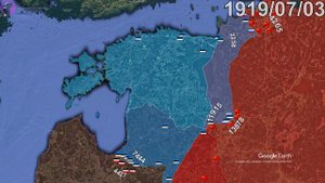 Estonian War of Independence using Google Earth