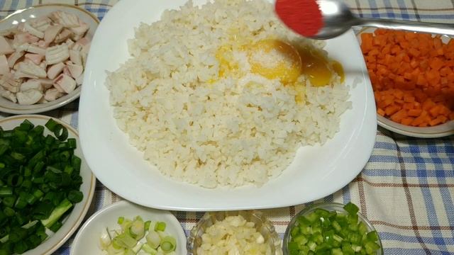 Приготовление риса  чтобы он был рассыпчатый и вкусный. Рис с кальмаром. Вьетнамская кухня.