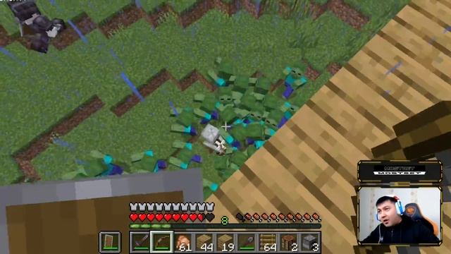 MINECRAFT / 1000TA ZOMBI JANG #15 / UZBEKCHA LETSPLAY