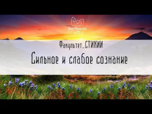 Сильное и слабое сознание.