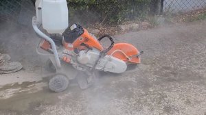 Stihl ts800 cutting concrete