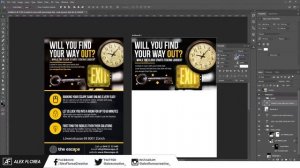 Flyer Design Tutorial in Photoshop CC 2017 - The Escape Room