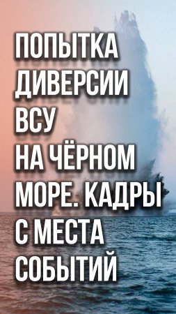 Украина пыталась организовать диверсию на Чёрном море. Чем это закончилось - смотрите сами