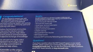 Microsoft MVP Award Unboxing