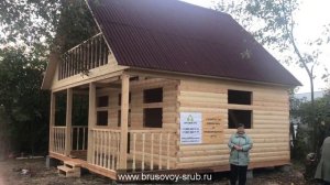 Дом 6х6м без отделки из профилированного бруса 150х100 мм. Видео-отзыв о "Брусовой сруб"