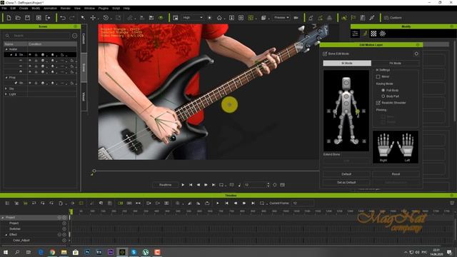 iClone 7 Уроки от MagNat Урок 136 готовим движения гитариста Two Handed Props смотреть онлайн