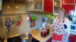 Компот из яблок и сливы на зиму.