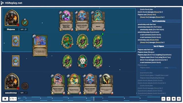 ProGaming - Hearthstone, Mech Hunter(5) vs Mech Hunter(5) by Plejaren and amenbrotep, Ranked - St.. смотреть онлайн