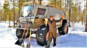 Завез доски! Палатку. Начинается оттепель, Добрался к избушке.