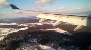 Посадка в Москве  Airbus A 330 300 AEROFLOT SKY TEAM