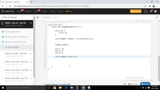 Ugly Number II LeetCode July Challenges смотреть онлайн