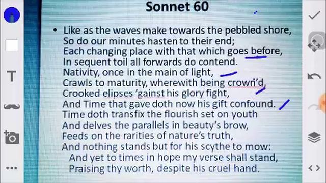 POETRY SONNET 60 FOR JSSC ENGLISH SECTION смотреть онлайн