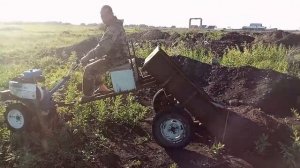 Самосвальная телега для мотоблока
