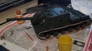 Сборка модели САУ ИСУ-152(Звезда)