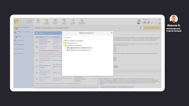 ELMA Кейсы. Управление совещаниями