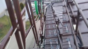 Пример монтажа греющего кабеля на кровле змейкой