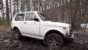 Нива и ручная лебёдка. Посадили на мост. В поисках лесного озера.