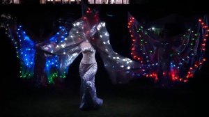 Световое шоу. Шоу Крылья. Театр огня и света Ultraviolet Show. Алматы.