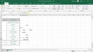 Learn Data Types in Excel 2019 (Tutorial 3) | For Learning Skills