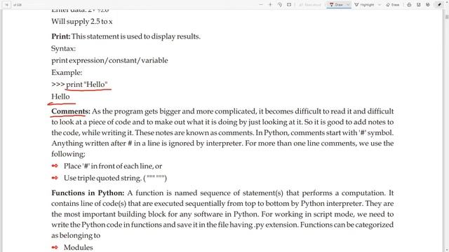 Python Class 12 Chapter 1 | Functions,Keywords, Operators, Input and Output Part 2