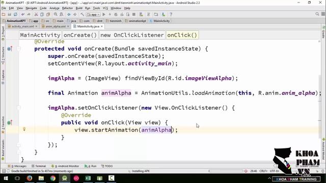 Lập trình Android A-Z - Bài 97: Animation Alpha смотреть онлайн