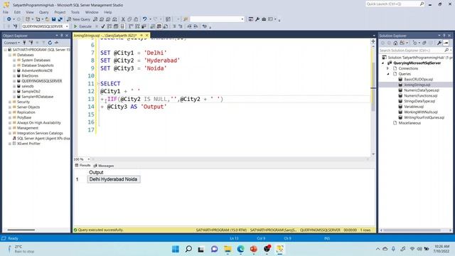 Joining Multiple Strings in SQL Server | Querying MS SQL Server Using T-SQL смотреть онлайн
