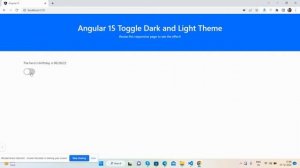 Angular 15 Toggle Dark and Light Theme Working Demo