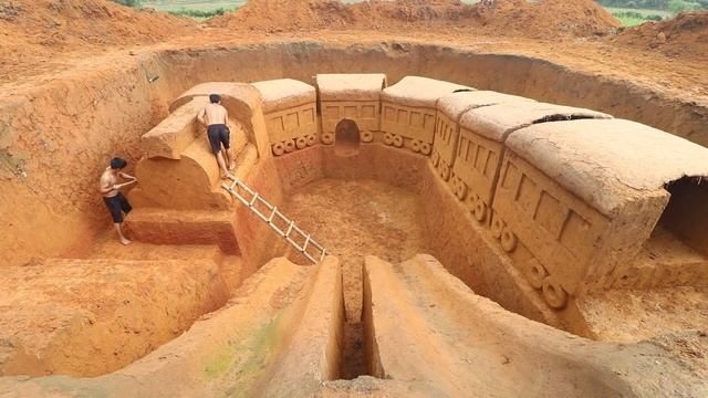 My Summer Holiday 125 Days Building 1M Dollars Water Slide Park into Underground Swimming Pool Hous смотреть онлайн