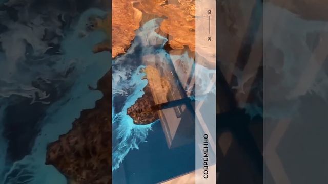 Стол из эпоксидной смолы из массива карагача смотреть онлайн
