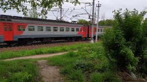 Пригородный электропоезд ЭТ2М 129 Москва - Конаково ГРЭС