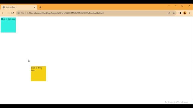Practice Question 2 in CSS (Transform property).