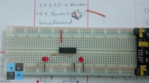 Digital Electronics Circuit in Breadboard: NOT/INVERTER Logic Gate, IC 7404 and  Truth Table