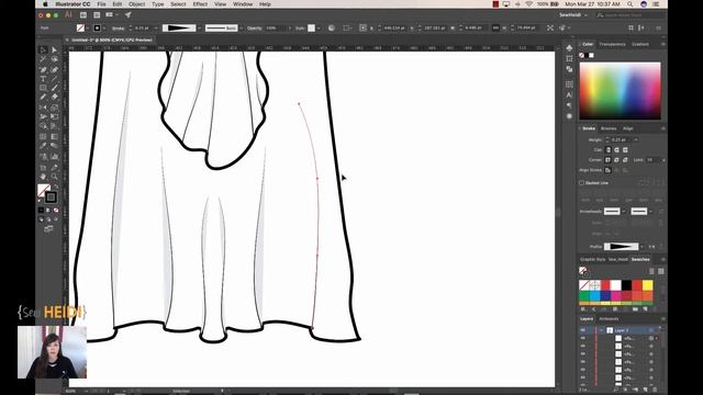 How to Draw Ruffles Filled with Repeating Pattern Swatches in Illustrator смотреть онлайн
