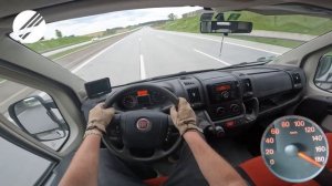 Fiat Ducato 150 Multijet TOP SPEED DRIVE ON GERMAN AUTOBAHN ?