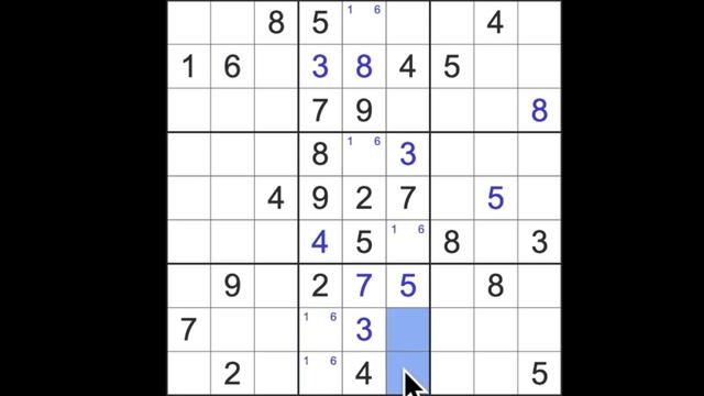 Sudoku solution – New York Times sudoku 27 December 2022 Hard level смотреть онлайн