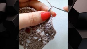 Вязание крючком, шарфик, узор ананасы.