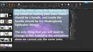 ROBLOX STUDIO LIGHSABER TUTORIAL (EASY) (ONE SCRIPT)