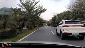 Китай (中國). Хайнань (海南). Санья (海南). На автомобиле в Ялонг Бэй (亚龙湾) до отеля Resort Golden Palm 4