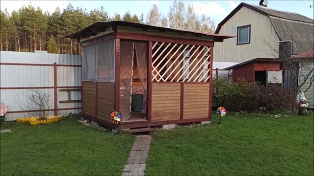 Обрешётка на окна в беседке.(Пергола) смотреть онлайн
