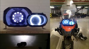 Мотоцикл BMW F800 GS 2010 г  ремонт и тюнинг фары, установка Bi Xenon линзы в отражатель ретрофит