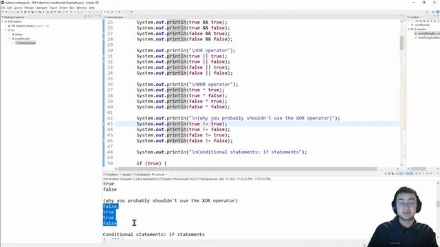 Intro to Programming and Java with TAB, Part 7: Conditionals смотреть онлайн