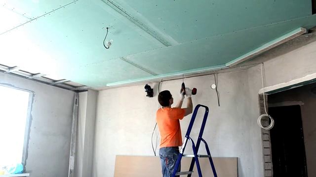 Монтаж фрезерованного гипсокартона Часть 1 смотреть онлайн