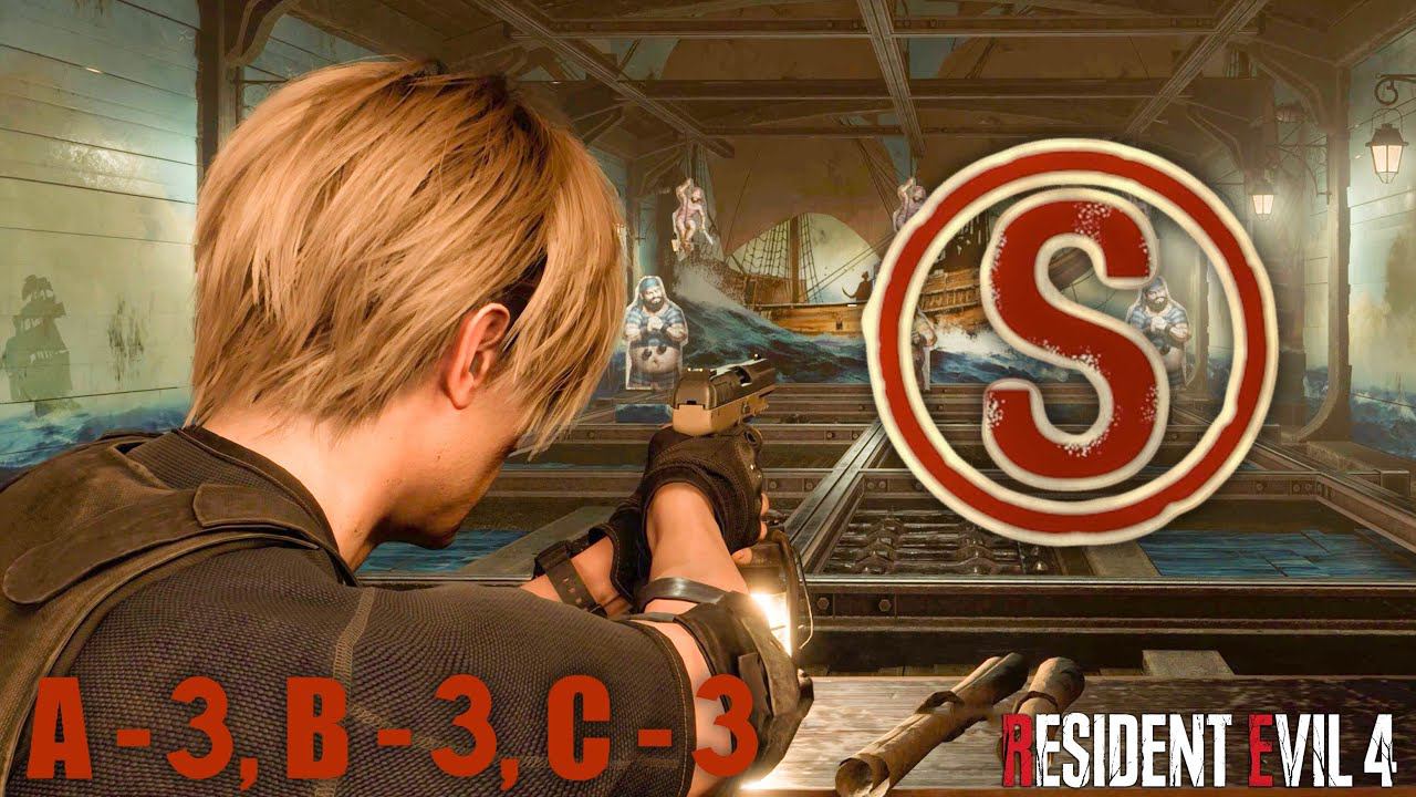 (3-A, 3-B, 3-C) Стрельбище 🌟 Как получить «РАНГ S» | Resident Evil 4 Remake «Обитель зла 4»