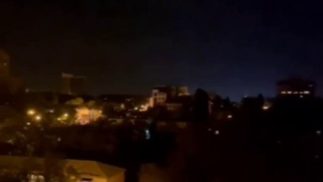 Ночной обстрел Донецка.