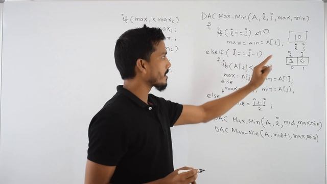 Finding Maximum and Minimum element using Divide and Conquer | GATECSE | DAA