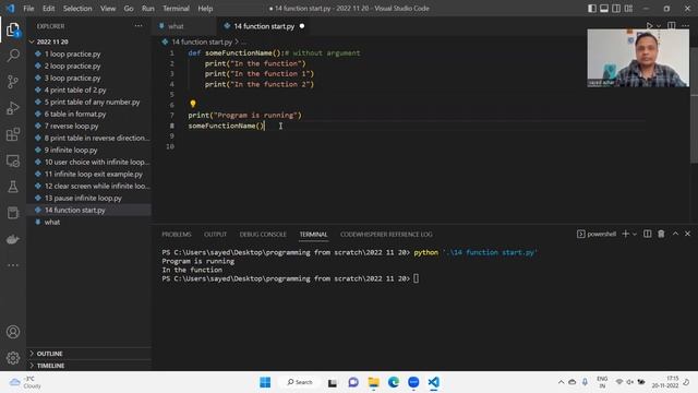 24 functions | example and explanation | with argument | without argument | return value