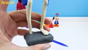 Скромник съел Хаги Ваги страшная история с монстром из пластилина (Huggy Wuggy SCP 096) Лепка ОК